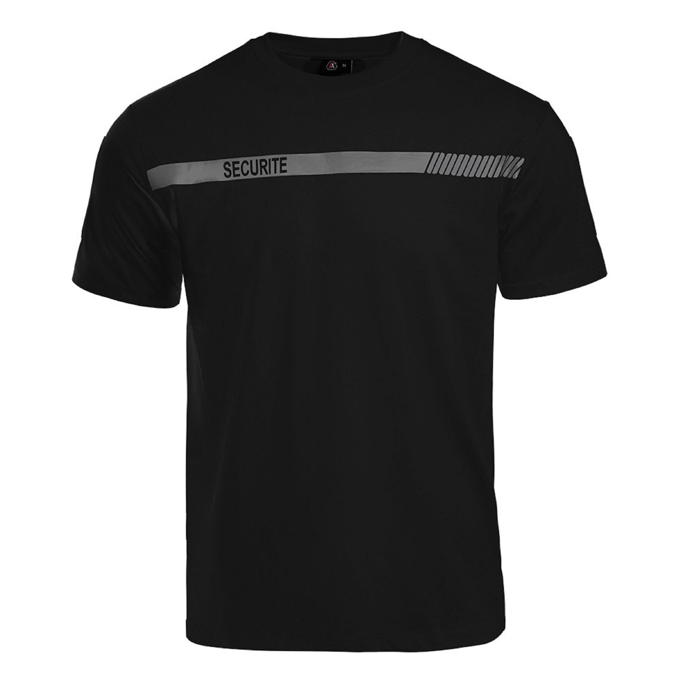 T-shirt Scu-One scurit noir bande grise