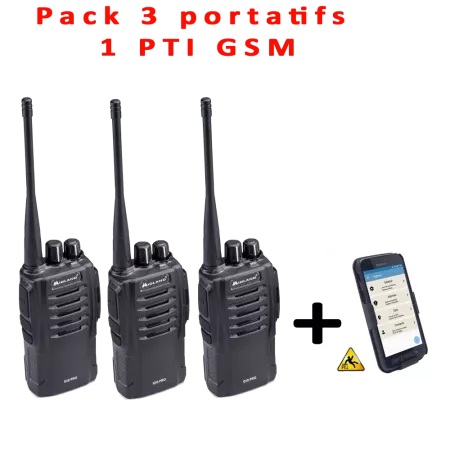 Pack 3 portatifs G10PRO+ 1 PTI GSM | Aquiserv