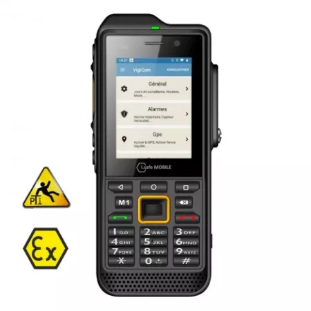 Téléphone GSM PTI /GPS ATEX Version ATEX zone 1/21 | Aquiserv