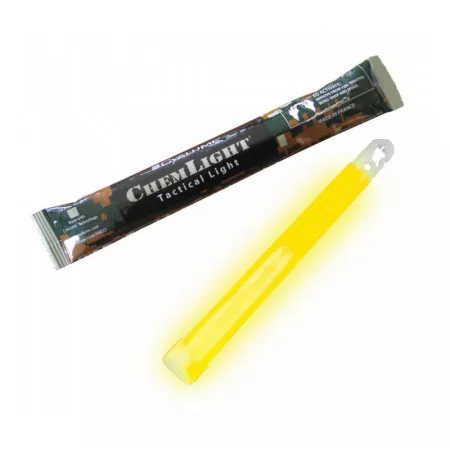 Bâton lumineux 15 cm JAUNE - 12 heures | Aquiserv