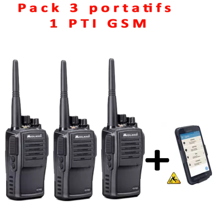 Pack 3 portatifs G15PRO + 1 PTI GSM | Aquiserv