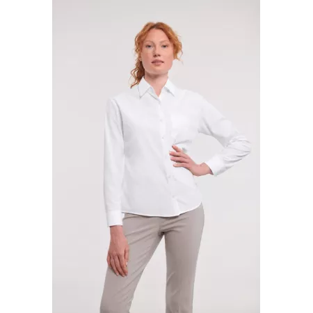 RU934F - Chemise femme popeline polycoton manches longues
