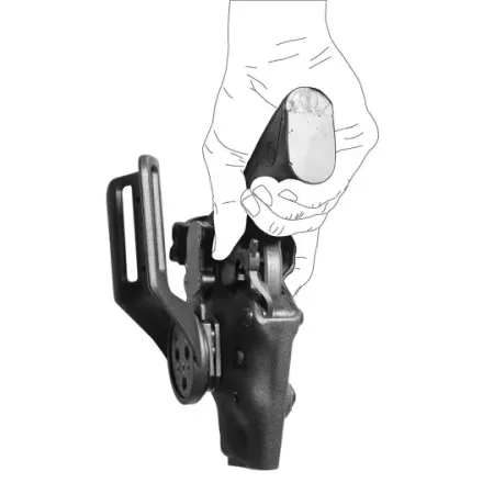 Holster Vegatek short VKS8 pour gaucher noir
