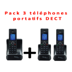 Pack 3 téléphones DECT
