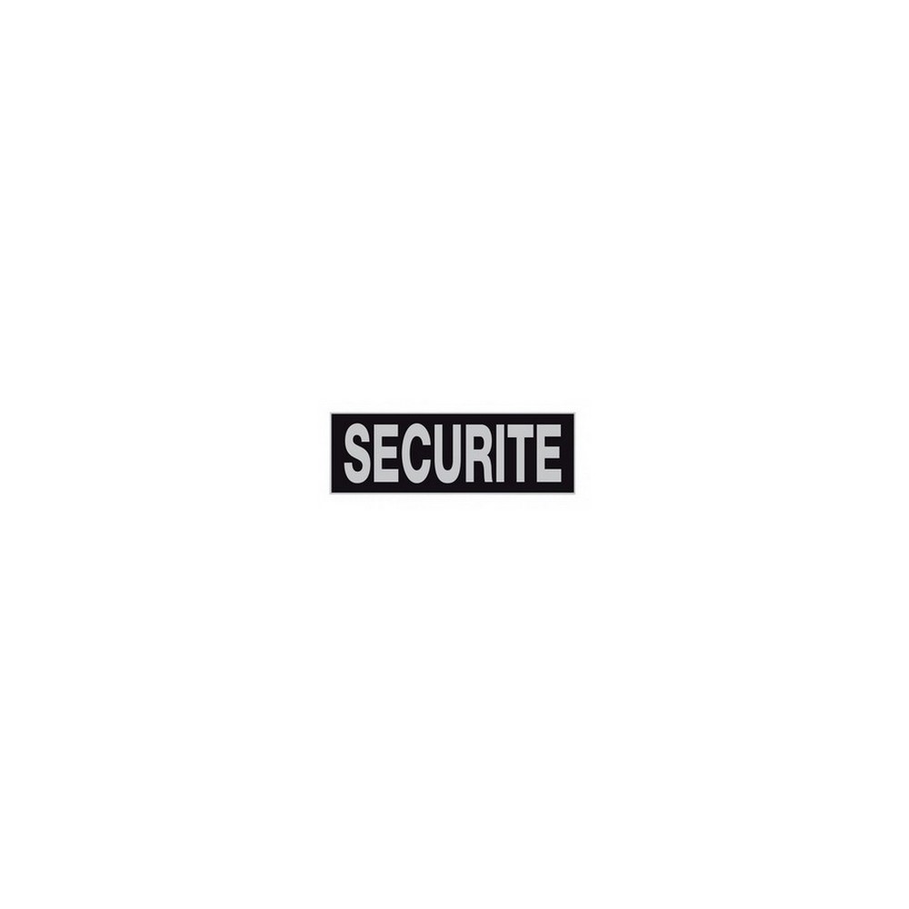 Flap marquage SECURITE fond noir / lettres grises - 4 x 13 cm