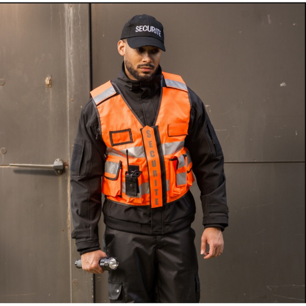 Gilet de scurit haute visibilit  THOR orange
