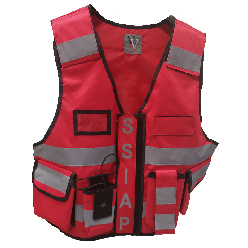 Gilet SSIAP haute visibilit  THOR rouge