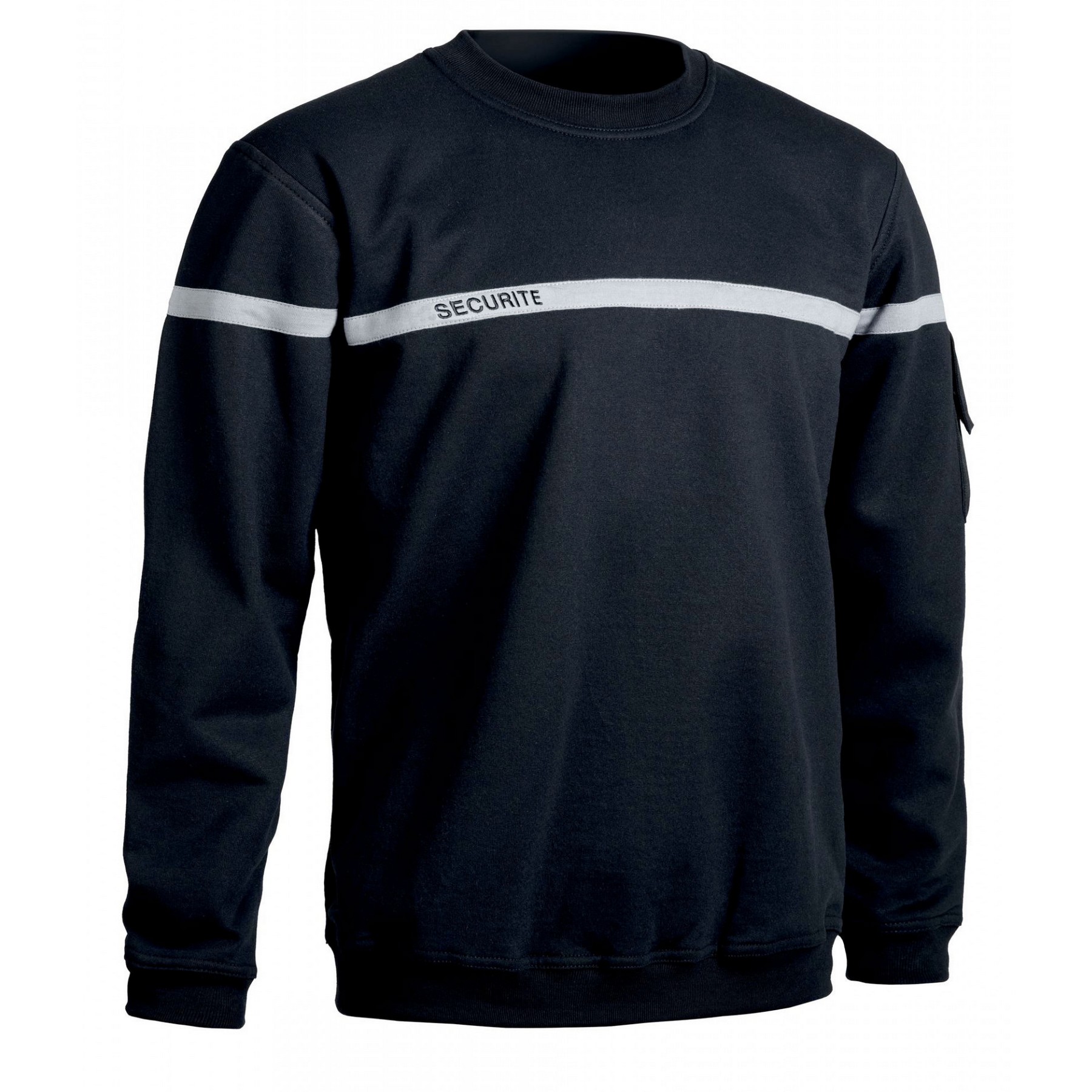 Sweat SECURITE noir bande grise