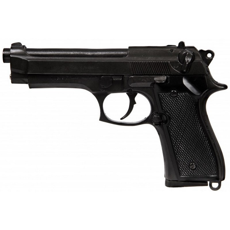 Rplique mtal du pistolet BERETTA 92 - 9mm. - Noir