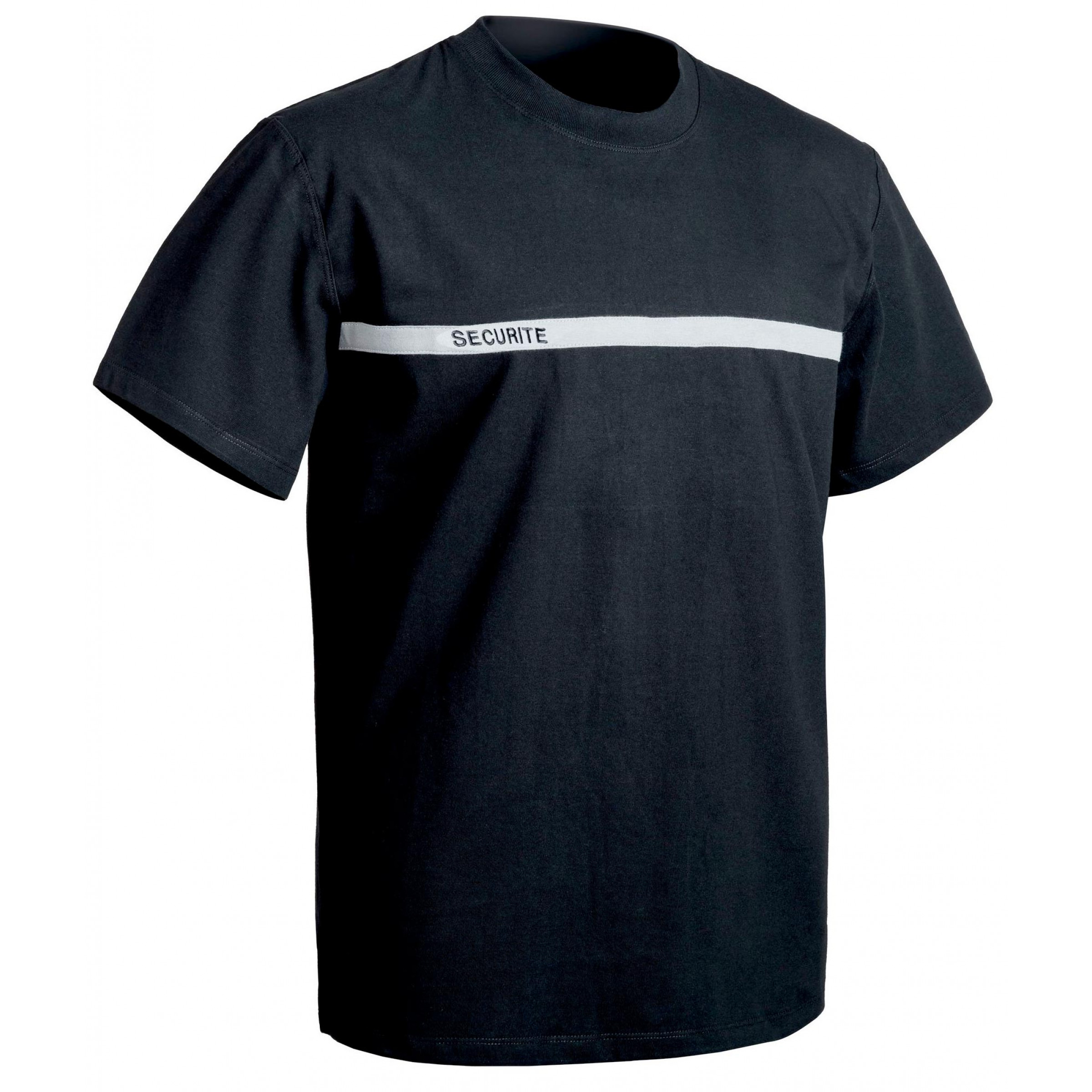 T-shirt SECURITE noir bande grise 