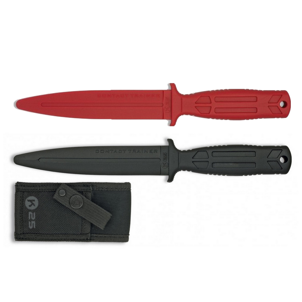 Couteau de formation caoutchouc - Noir ou Rouge